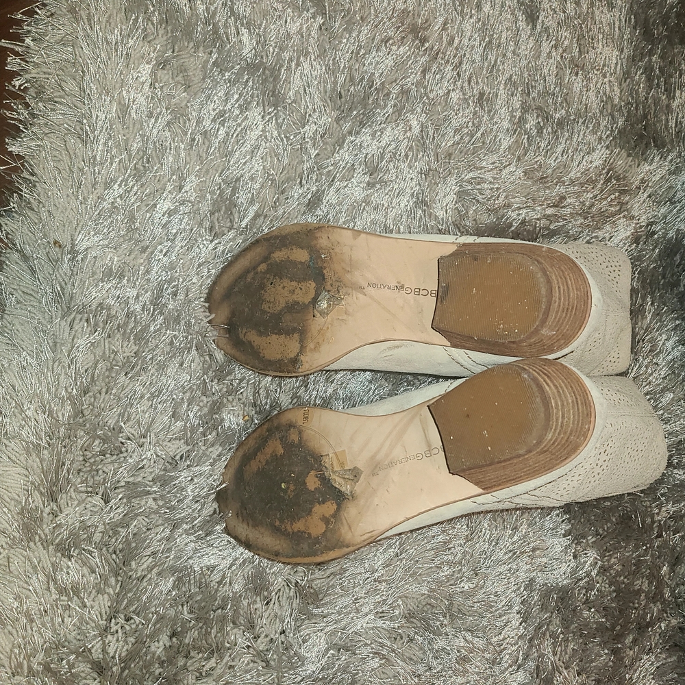 BCBG Beige Western Ankle Boots - Picture 8 of 9